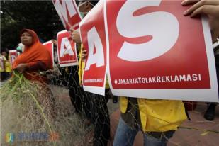 Puluhan Mahasiswa UI Demo Tolak Reklamasi Teluk Jakarta