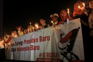 ‘Geruduk’ Seribu Lilin untuk Jokowi-JK