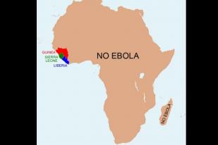 Peta Persebaran Ebola di Afrika