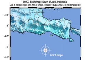 Gempa 5,9 sr Terjadi di Selatan Malang, Tidak Ada Korban Jiwa