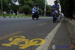 Jalur Sepeda Jalan Diponegoro Belum Maksimal Difungsikan