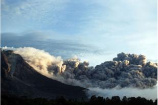 Debu Vulkanik Sinabung Terbang Hingga Medan