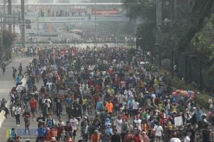 Polda Metro Sterilkan Buruh di Kawasan CFD