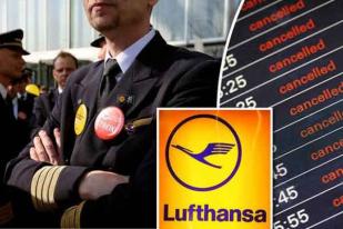 115.000 Penumpang Telantar Akibat Aksi Mogok Pilot Lufthansa