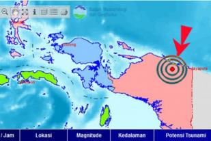 BMKG: Gempa 5,1 SR Guncang Yalimo Papua