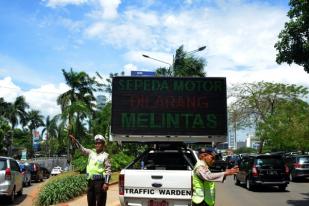 Uji Coba dan Sosialisasi Larangan Melintas bagi Sepeda Motor