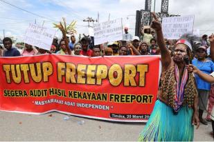 Mahasiswa di Jayapura Demo Minta Freeport Ditutup