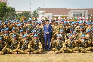 Presiden Jokowi Lepas Pasukan Garuda Penjaga Perdamaian 2018