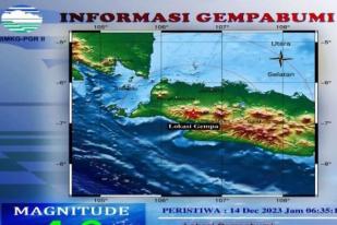 BNPB: 347 Warga Terdampak Pascagempa M4,6 Sukabumi