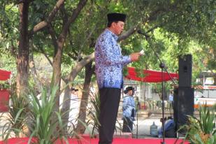 Jadi Inspektur Upacara, Basuki Bacakan Pidato Mensos