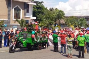 Ribuan Umat Kristen Biak Parade Sambut Natal