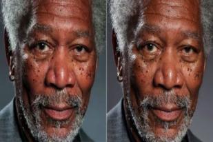 Seniman Inggris Lukis Wajah Morgan Freeman dengan iPad