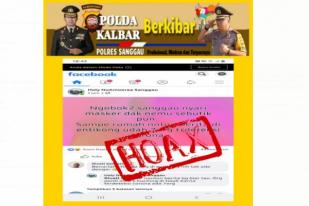 Polri Tindak Lima Kasus Hoaks Virus Corona