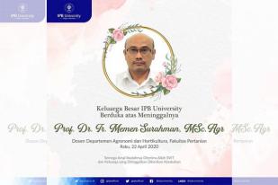 Guru Besar Teknologi Benih IPB University Meninggal Dunia