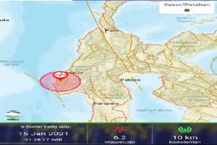 BMKG: Waspada Potensi Tsunami Akibat Gempa Susulan di Majene