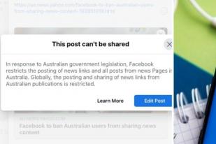 Facebook Blokir Warga Australia Lihat-Berbagi Konten Berita