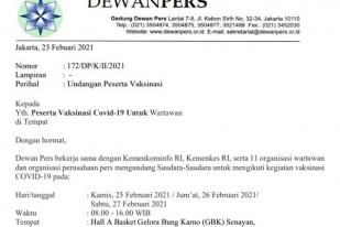 Dewan Pers Undang 5.511 Wartawan untuk Vaksin COVID-19 di GBK