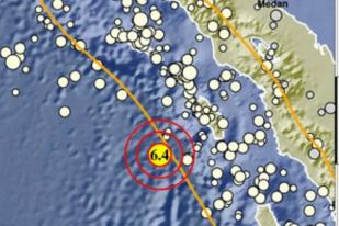 Gempa Magnitudo 6,4 di Barat Daya Nias Dirasakan Hingga Padang