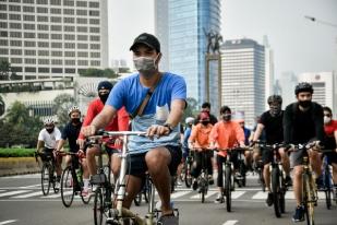 Jakarta Tambah Fasilitas Jalur Sepeda Sudirman-Thamrin