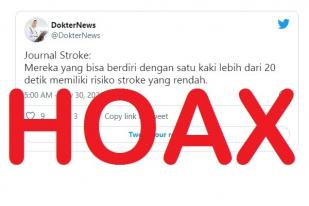 Hoaks Berdiri Satu Kaki dapat Deteksi Stroke