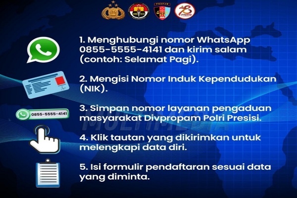 Warga Masyarakat Dapat Laporkan Pelanggaran Oleh Anggota Polisi Via WhatsApp