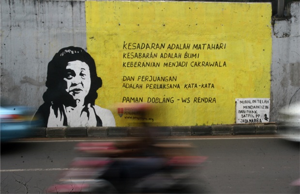 Mengingat Wiji Thukul dalam Mural