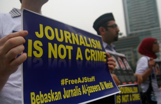 Aksi Solidaritas Untuk Jurnalis Al Jazeera 