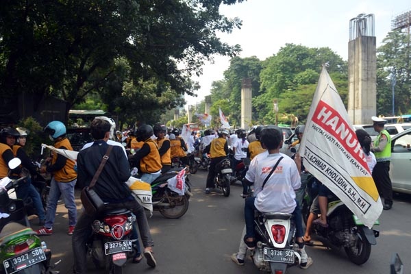 Satlantas Menindak Kampanye yang Melanggar Aturan Lalin 