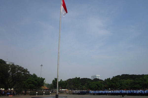 Jadi Inspektur Upacara, Basuki Bacakan Pidato Mensos