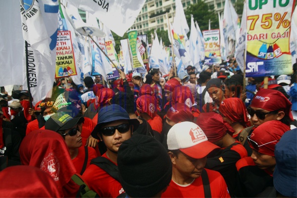 Peringatan Hari Buruh di Jakarta