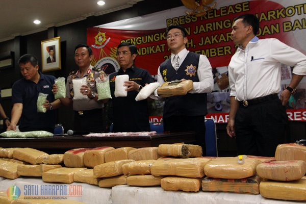 Polri Ungkap Sindikat  Peredaran 1,5 Ton Ganja