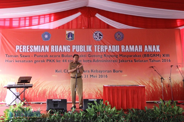 Gubernur Ahok Resmikan RPTRA Taman Sawo Cipete