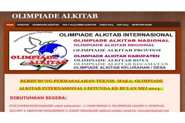 Olimpiade Alkitab Internasional Ditunda Hingga Oktober 2014