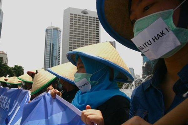 Aksi Peringatan Hari Perikanan Sedunia di Jakarta 