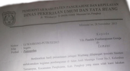 Penutupan GKSS Jemaat Pangkajene: Negara Seharusnya Melindungi Warganya